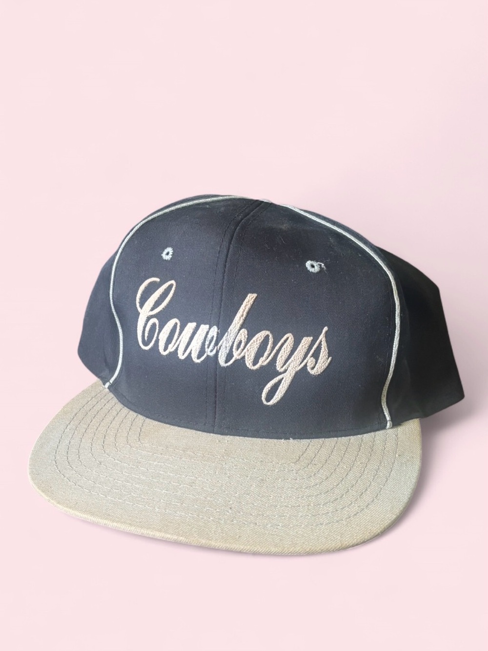Cowboys Embroidered Snapback Cap - Black and Tan